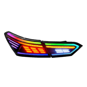 18-23 Toyota Camry LED Tail Lights Set With Rectilinear RGB