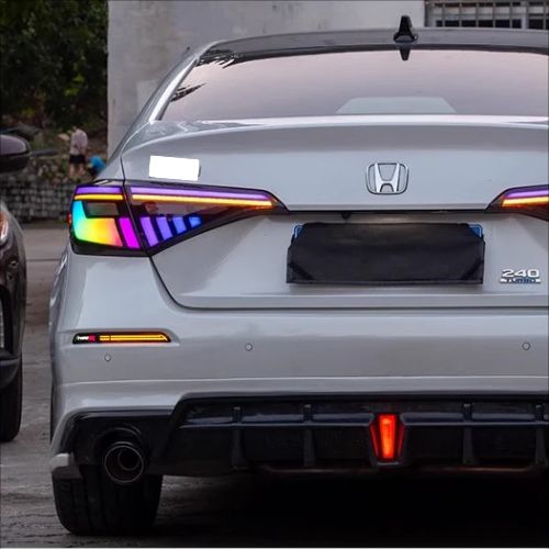 Honda 11th rgb tail lights on effect