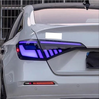 Honda 11th rgb tail lights whit purple light on