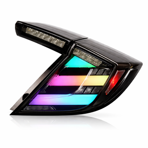 16-21 Honda Civic 10th Hatchback LED Tail Lights Set With RGB
