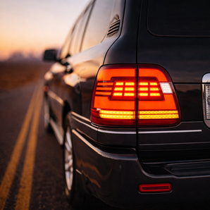 03-07 Lexus LX470 LED Tail Lights Set With Smoked Red