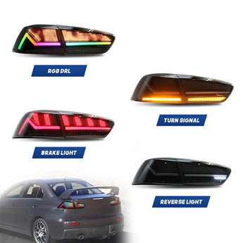 Mitsubishi Lancer/evo 08 - 18 RGB Tail Lights - 30 Digital Patterns - Pair (Left+Right) - PrismBeamMitsubishi Lancer/evo 08 - 18 RGB Tail Lights - 30 Digital Patterns - Pair (Left+Right)MitsubishiPrismBeamPrismBeam638-DMitsubishi Lancer/evo 08 - 18 RGB Tail Lights - 30 Digital Patterns - Pair (Left+Right)