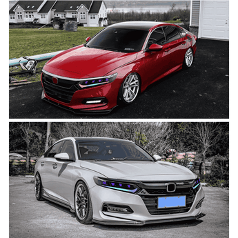 PrismBeam 2018-2022 Honda Accord 10th Sedan RGB / Demon Eye LED Projector Headlights Set
