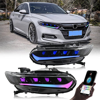 PrismBeam 2018-2022 Honda Accord 10th Sedan RGB / Demon Eye LED Projector Headlights Set
