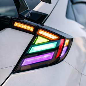 16-21 Honda Civic 10th Hatchback LED Tail Lights Set With RGB