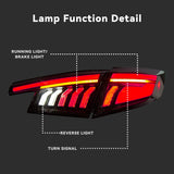 PrismBeam 2023-2025 Honda Civic 11th Hatchback Smoked LED Tail Lights Set With Tailgate