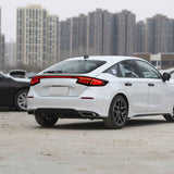 PrismBeam 2023-2025 Honda Civic 11th Hatchback Smoked LED Tail Lights Set With Tailgate