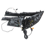 PrismBeam 2023-2025 Honda Civic 11th Hatchback Smoked LED Tail Lights Set With Tailgate