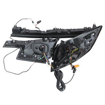 PrismBeam 2023-2025 Honda Civic 11th Hatchback Smoked LED Tail Lights Set With Tailgate