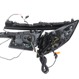 PrismBeam 2023-2025 Honda Civic 11th Hatchback Smoked LED Tail Lights Set With Tailgate