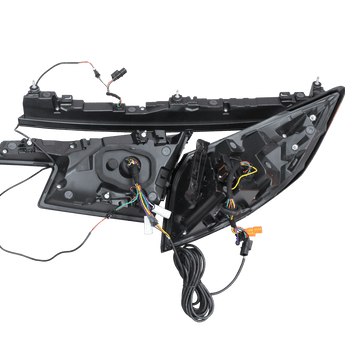 PrismBeam 2023-2025 Honda Civic 11th Hatchback Smoked LED Tail Lights Set With Tailgate