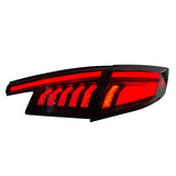PrismBeam 2023-2025 Honda Civic 11th Hatchback Smoked LED Tail Lights Set With Tailgate