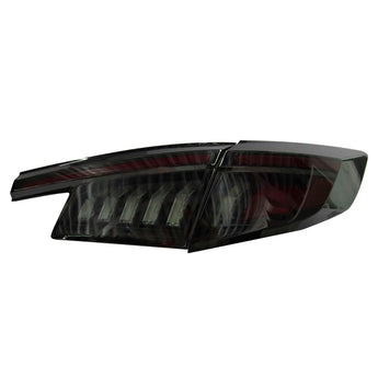 PrismBeam 2023-2025 Honda Civic 11th Hatchback Smoked LED Tail Lights Set With Tailgate