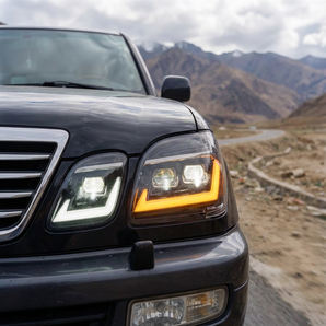 PrismBeam 2003-2007 Lexus LX470 Smoked LED Projector Headlights Set