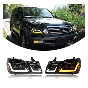 PrismBeam 2003-2007 Lexus LX470 Smoked LED Projector Headlights Set