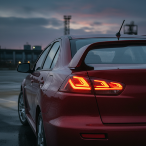 08-18 Mitsubishi Lancer / EVO LED Tail Lights Set With Smoked Red