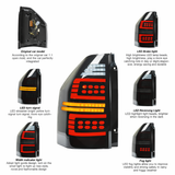 PrismBeam | 2009-2022 Mitsubishi Pajero V73 Smoked LED Tail Lights Set
