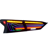 PrismBeam 2019-2024 Nissan Altima Smoked Pair Laser Engraved LED Tail Lights