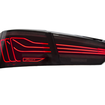 PrismBeam 2019-2024 Nissan Altima Smoked Pair Laser Engraved LED Tail Lights