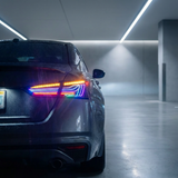 PrismBeam 2019-2024 Nissan Altima Smoked Pair Laser Engraved LED Tail Lights