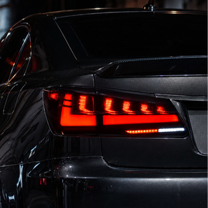 2006-2013 Lexus IS250/350 Smoked Red LED Tail Lights with Sequential Turn Signal