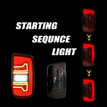 PrismBeam 2007-2008 Dodge Ram 1500 2500 3500 Smoked Pair LED Tail Lights