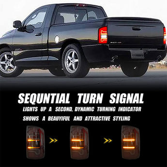 PrismBeam 2007-2008 Dodge Ram 1500 2500 3500 Smoked Pair LED Tail Lights