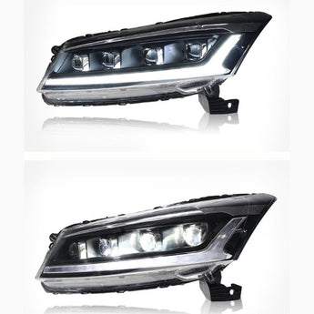 headlight on and off comparison