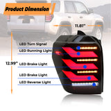 PrismBeam 2010-2024 Toyota 4runner Smoked LED Tail Lights Set