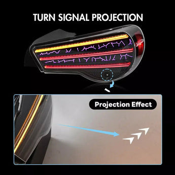 PrismBeamToyota GT86 BRZ FRS 2012 - 2020 Digital Tail Lights - Pair (Left+Right)