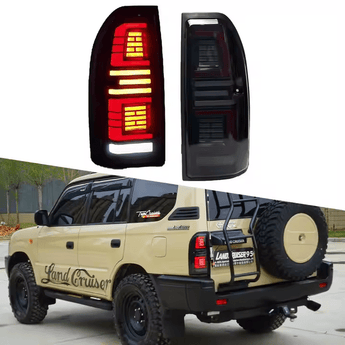 PrismBeam 1996-2002 Toyota Land Cruiser LC90 / LC95 Smoked LED Tail Lights Set