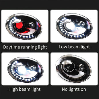 PrismBeam 2013-2018 Volkswagen Beetle Clear LED Projector Headlights Set