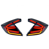 honda civic tail lights white background