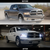 Dodge Ram Headlight Before After Comparison