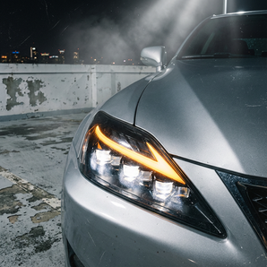 PrismBeam 2006-2012 Lexus IS200 / IS250 / IS300 Smoked RGB LED Projector Headlights Set