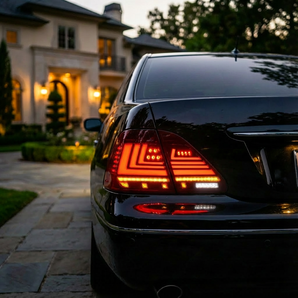 01-03 Lexus LS430 LED Tail Lights Set With Smoked Red