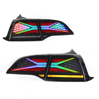 Tesla led rgb tail lights with 2 different light mode